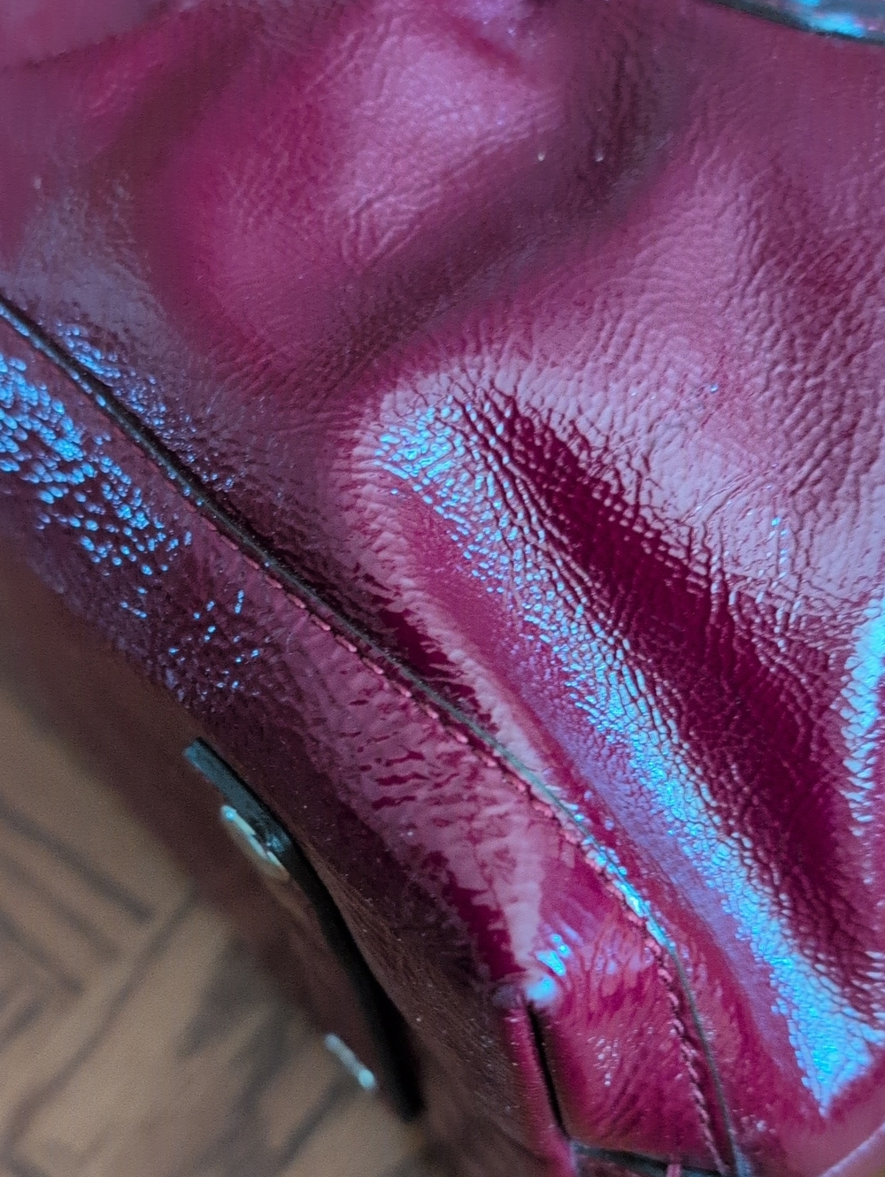 Coach Patent Leather Satchel in Deep Berry - Picture 9 of 11